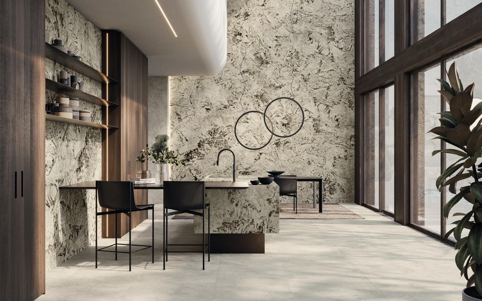 Lastră de format mare Atlas Plan Marvel Epic Alpinus pentru design interior.