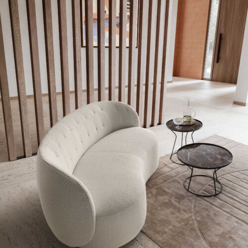 Fotoliu loveseat LeComfort Moby – design curbat modern într-un living elegant